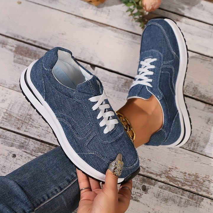 Katinka Denim-Look Cushioned Sneaker Shoes for Women — photo 4
