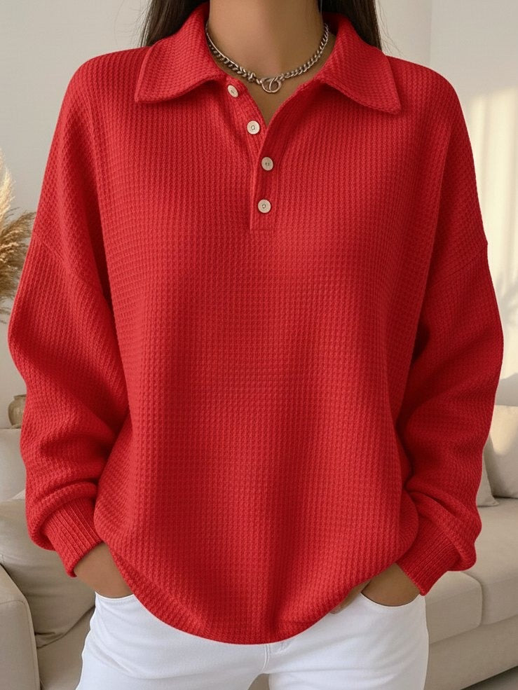 Verity Textured Polo Knit Sweaters for Women