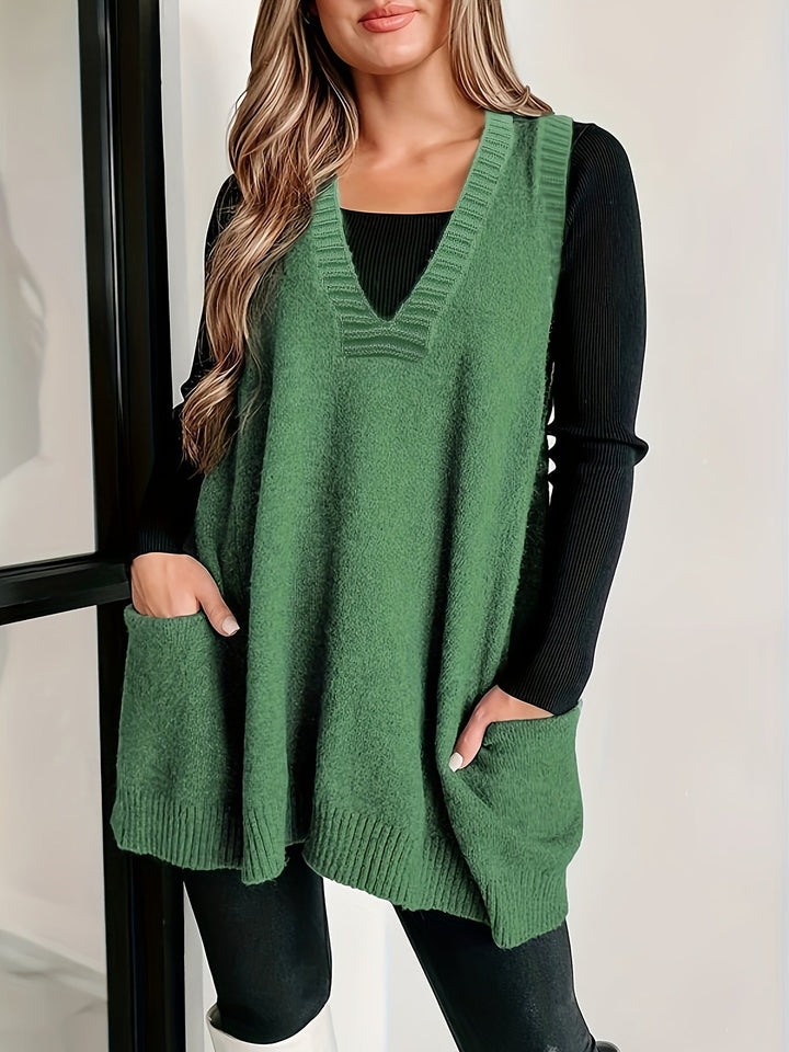 Thomasina V-Neck Knit Layer Sweaters for Women