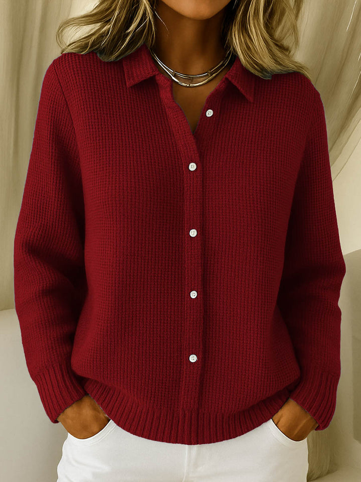 Rhiannon Collared Button Knit Sweaters for Women — photo 3