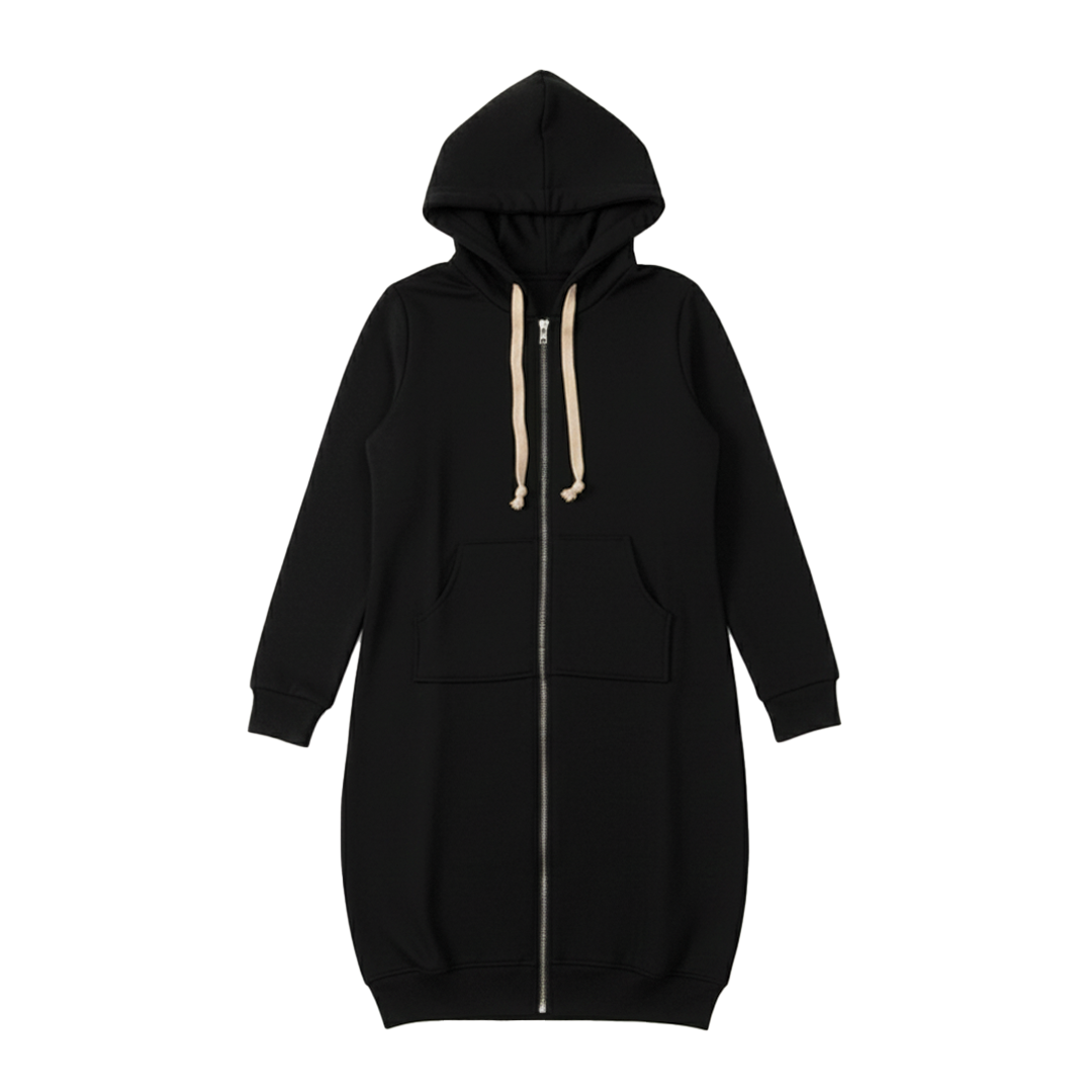 Celestine Longline Full Zip Top Hoodies for Women