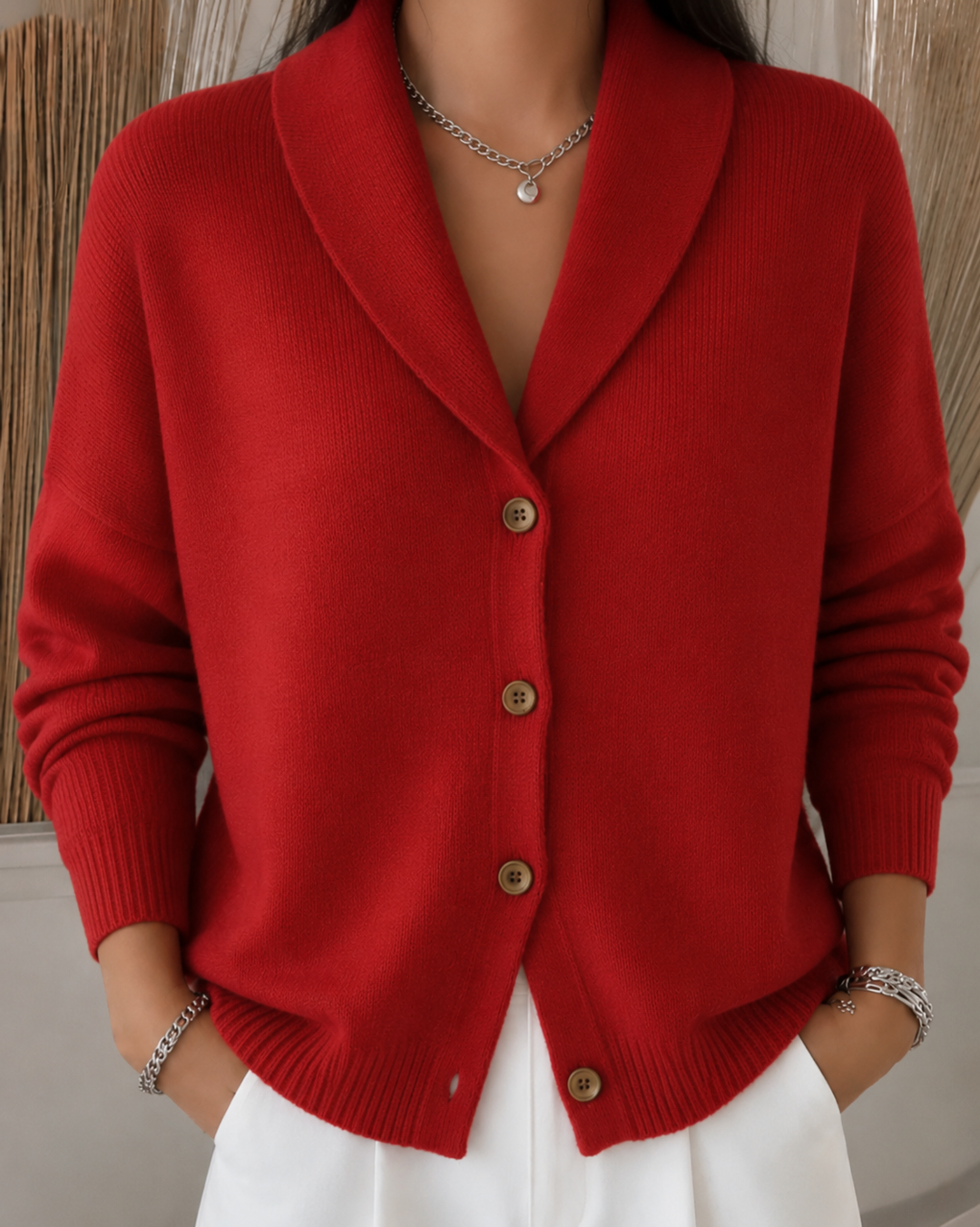 Wren Button Collar Knit Sweaters for Women — photo 3