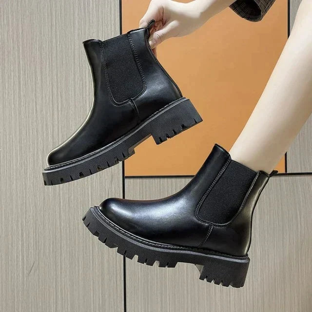 Vivienne Chunky Rubber Sole Chelsea Boots for Women