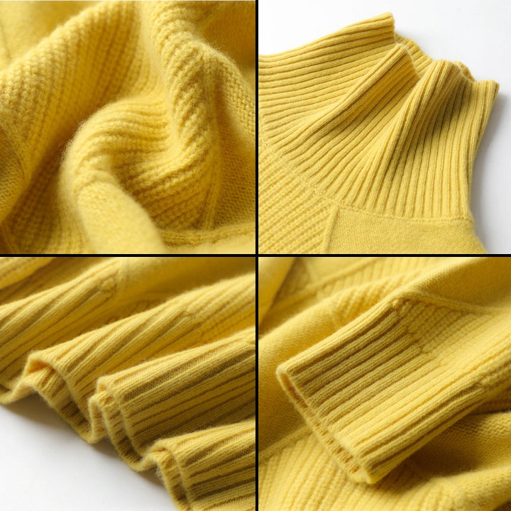 Georgiana Diamond Knit Turtleneck Sweaters for Women — photo 4