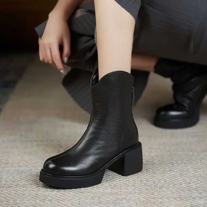 Ysabeau Chunky Heel Ankle Chelsea Boots for Women — photo 3
