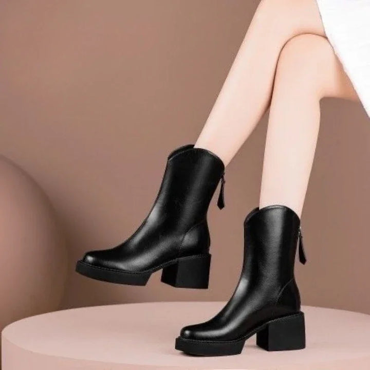 Ysabeau Chunky Heel Ankle Chelsea Boots for Women — photo 4