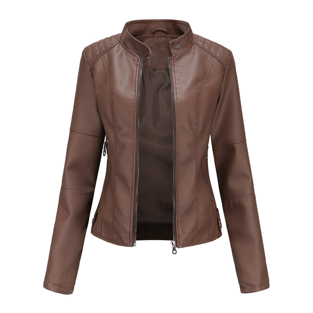 Winifred Stand Collar Zip Jacket Coats for Women — photo 5
