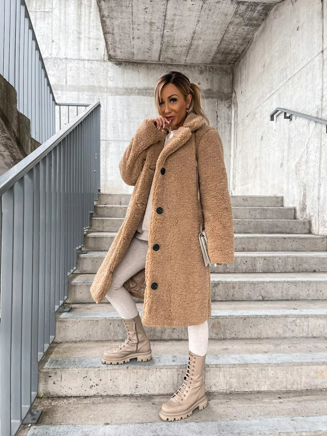 Perpetua Plush Velvet Trench Coats for Women — photo 5