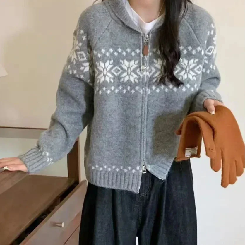 Maeve Zip-Front Knit Cardigan Cardigans for Women