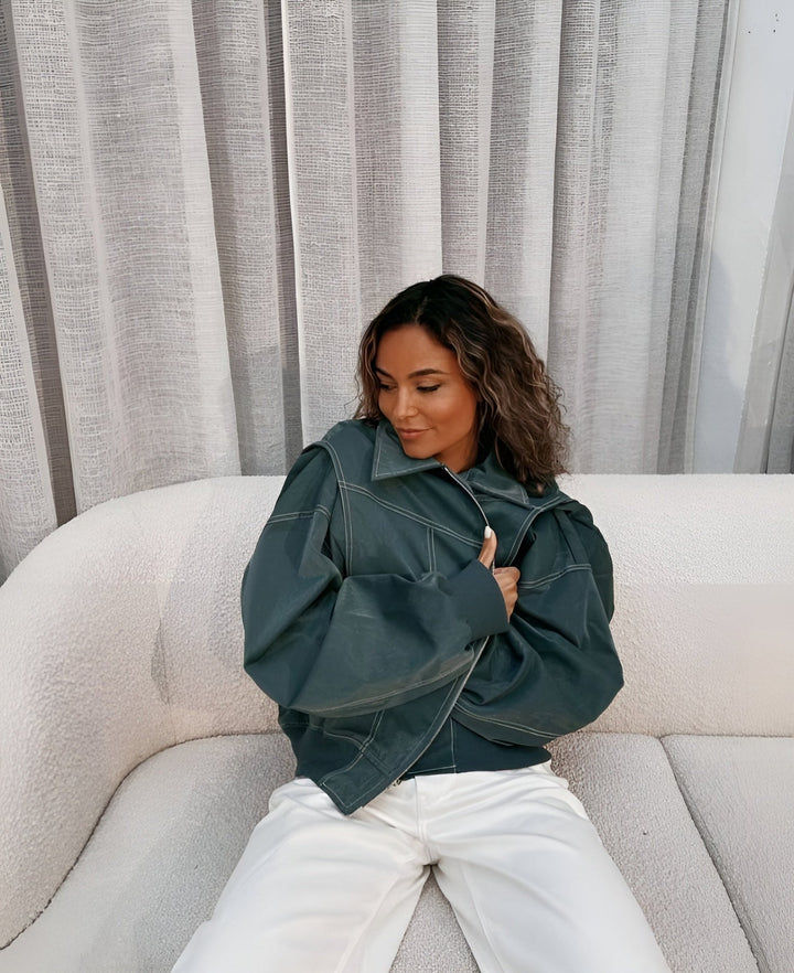 Leonora Oversized Bomber Jacket Coats for Women — photo 4