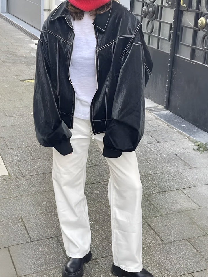 Leonora Oversized Bomber Jacket Coats for Women — photo 6