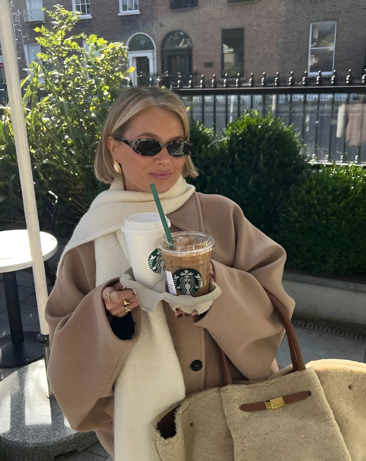 Beatrix Double-Breasted Boxy Overcoat Coats for Women — photo 6