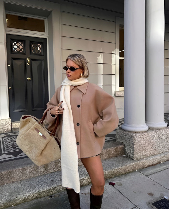 Beatrix Double-Breasted Boxy Overcoat Coats for Women — photo 4