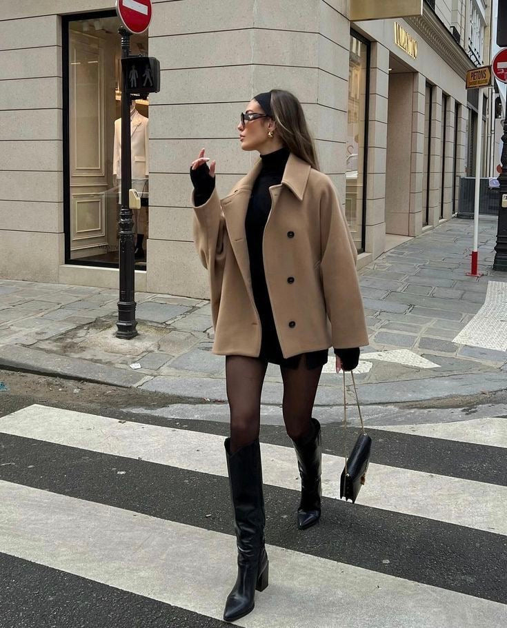 Beatrix Double-Breasted Boxy Overcoat Coats for Women