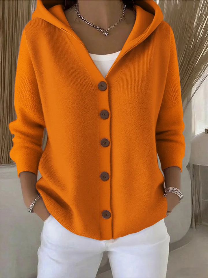 Linnea Hooded Button Front Knit Sweaters for Women — photo 7