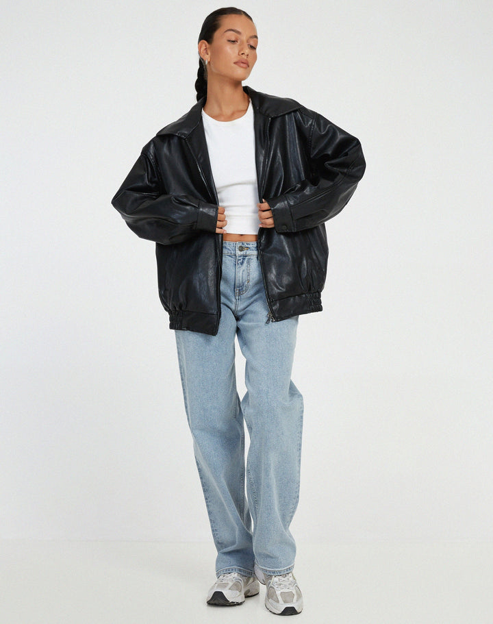Odette Oversized Bomber Jacket Coats for Women — photo 5