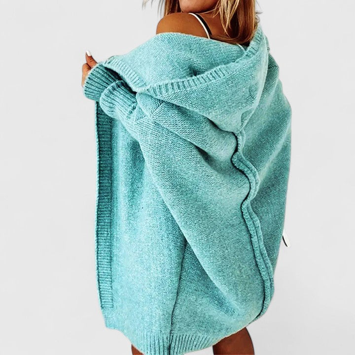 Constance Hooded Open-Front Knit Sweaters for Women
