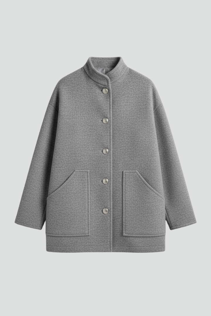 Augusta Ribbed Snap Bomber Jacket Coats for Women