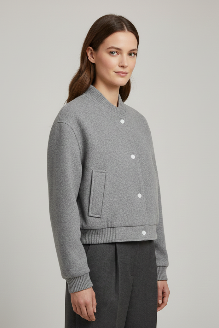 Katharine Cropped Snap Front Jacket Coats for Women — photo 3