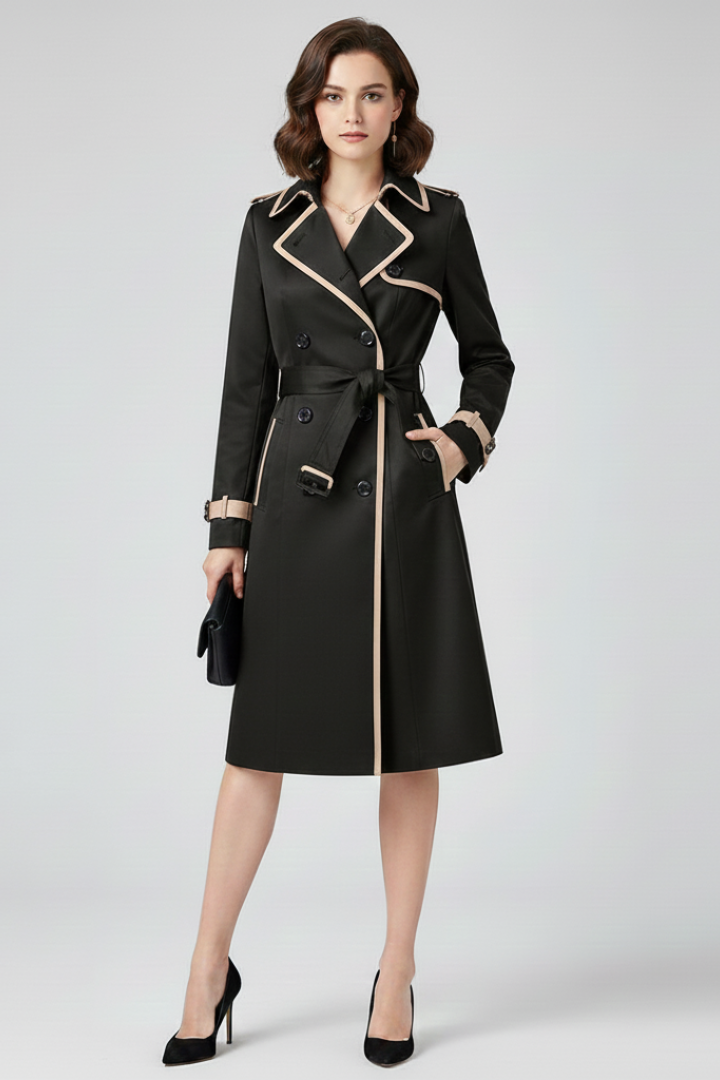 Emmeline Belted Double-Breasted Trench Coats for Women — photo 5