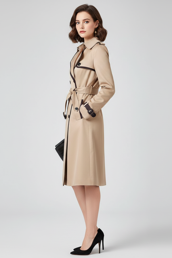 Emmeline Belted Double-Breasted Trench Coats for Women — photo 3