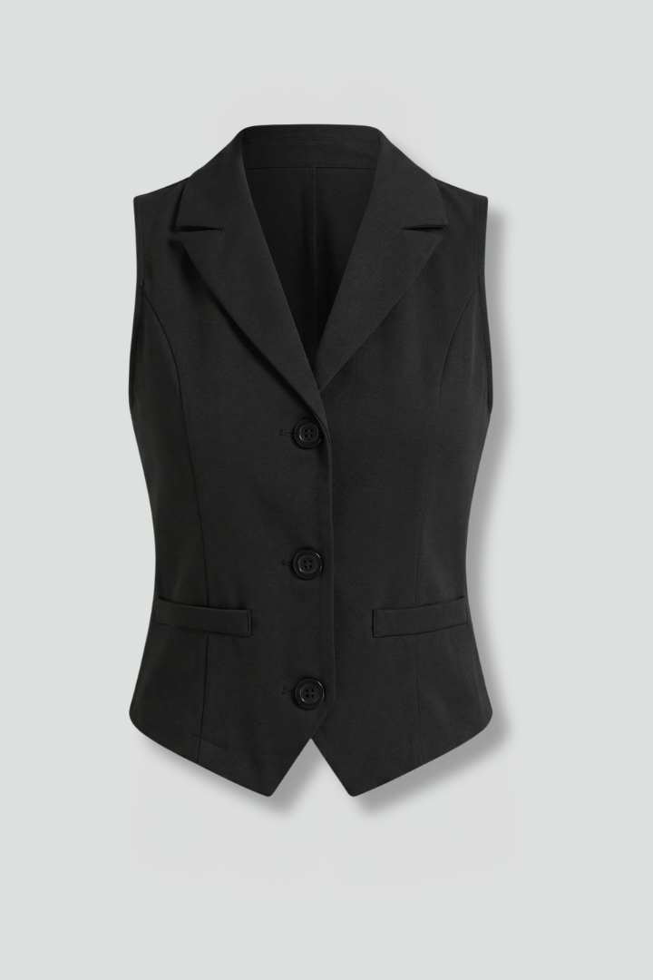 Delphine Single-Breasted Sleeveless Blazer Coats for Women