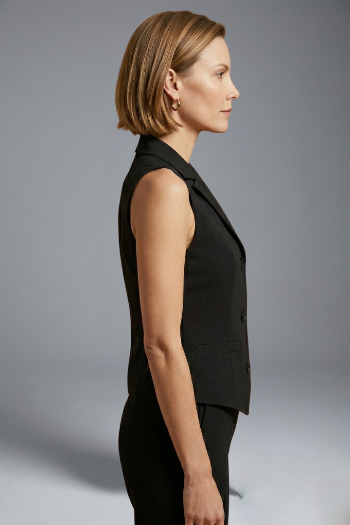 Delphine Single-Breasted Sleeveless Blazer Coats for Women — photo 3