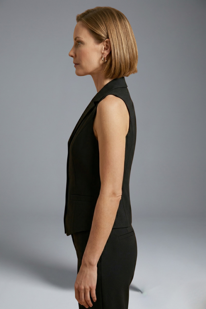 Delphine Single-Breasted Sleeveless Blazer Coats for Women — photo 4
