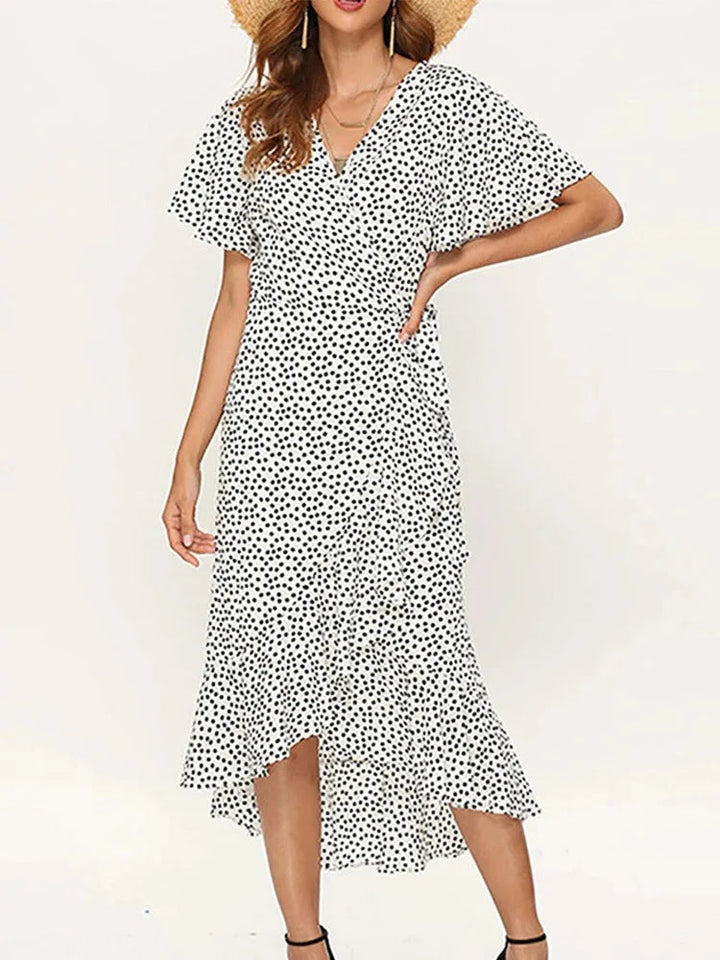 Rosanne Ditsy Floral Wrap Midi Dresses for Women — photo 2