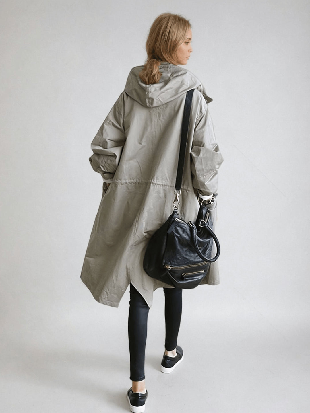 Auriellea | Women's Packable Hooded Jacket – Lightweight Longline Coat — 1
