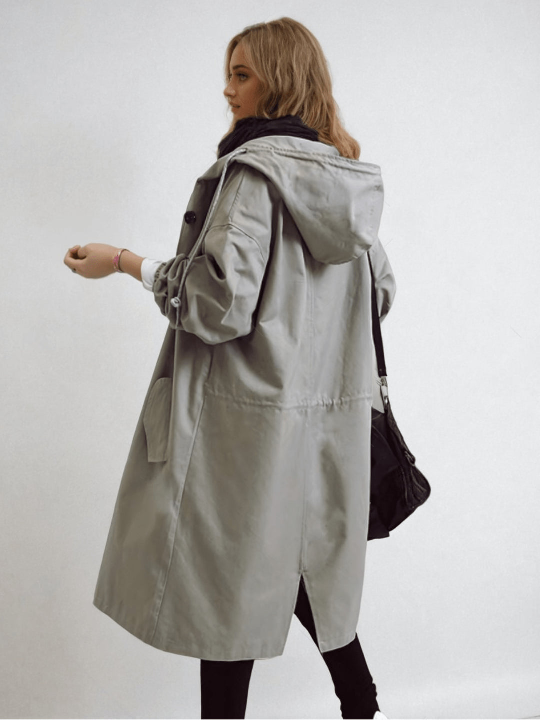 Auriellea | Women's Packable Hooded Jacket – Lightweight Longline Coat — 2
