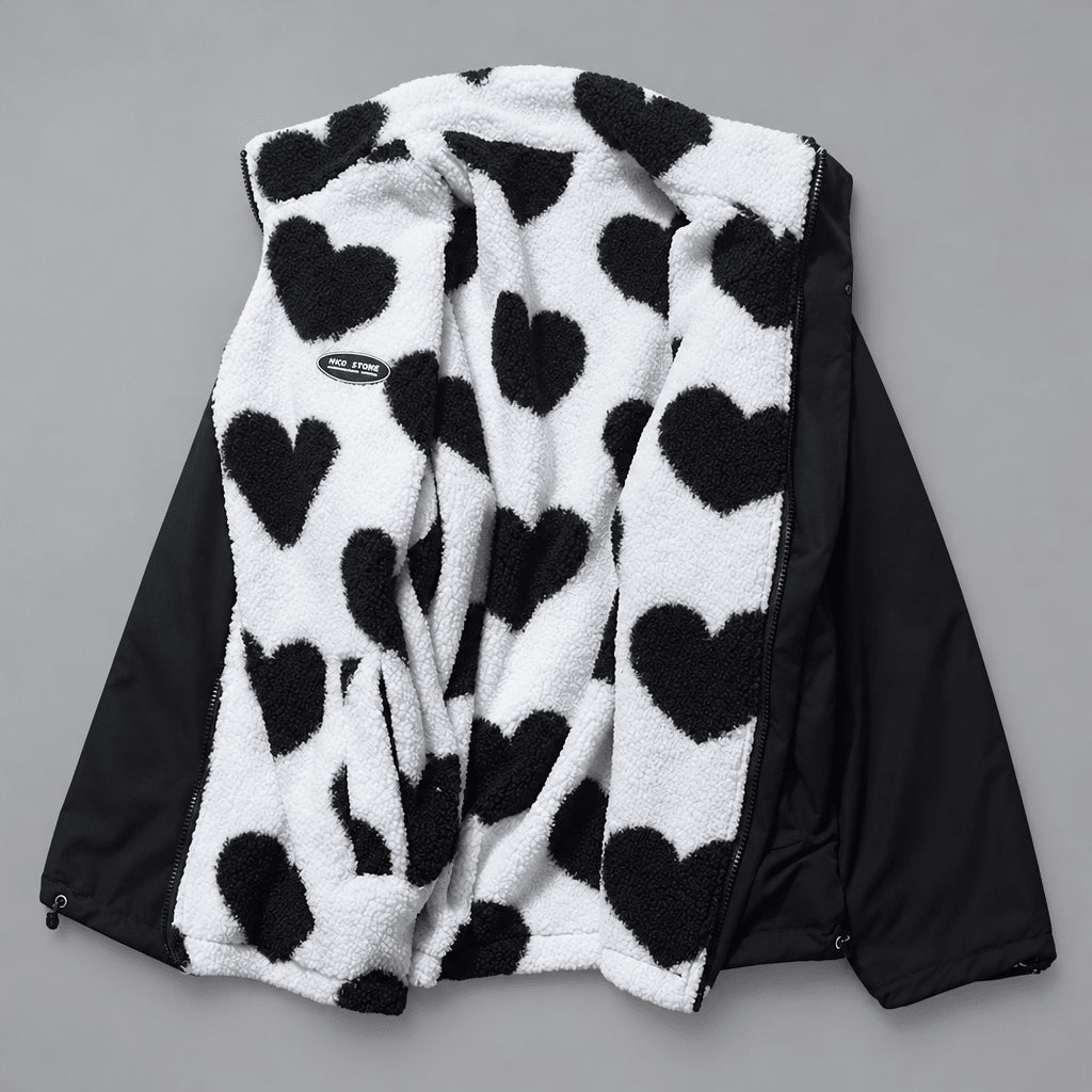 Avaelynn | Women's Side Heart Jacket — Black