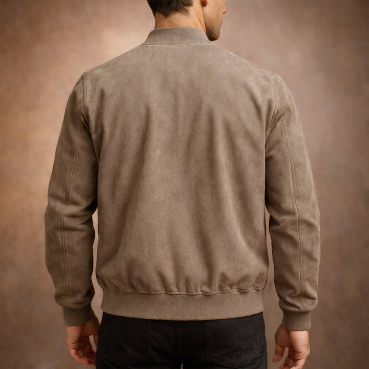 Avalisse | Women's Suede Bomber Jacket — 2