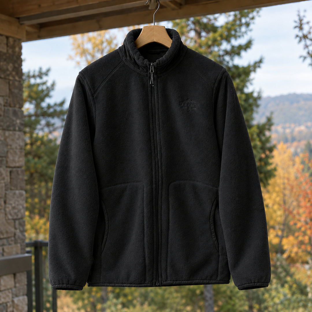 Avalora | Women's Fleece Jacket — Black