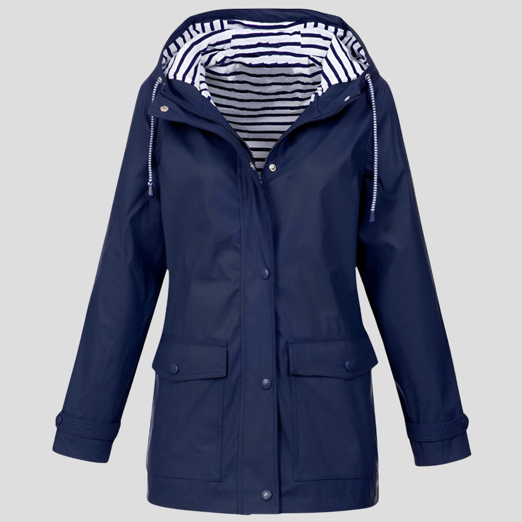 Avani | Women's Insulated Wind and Waterproof Jacket — Navy Blue