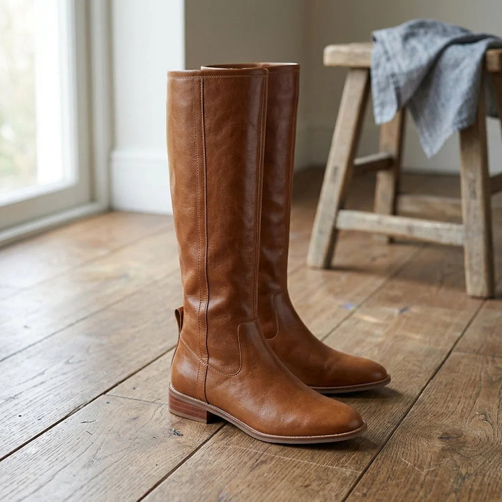 Aven | Women's Knee High Boots in Riding Style with Block Heel — 2