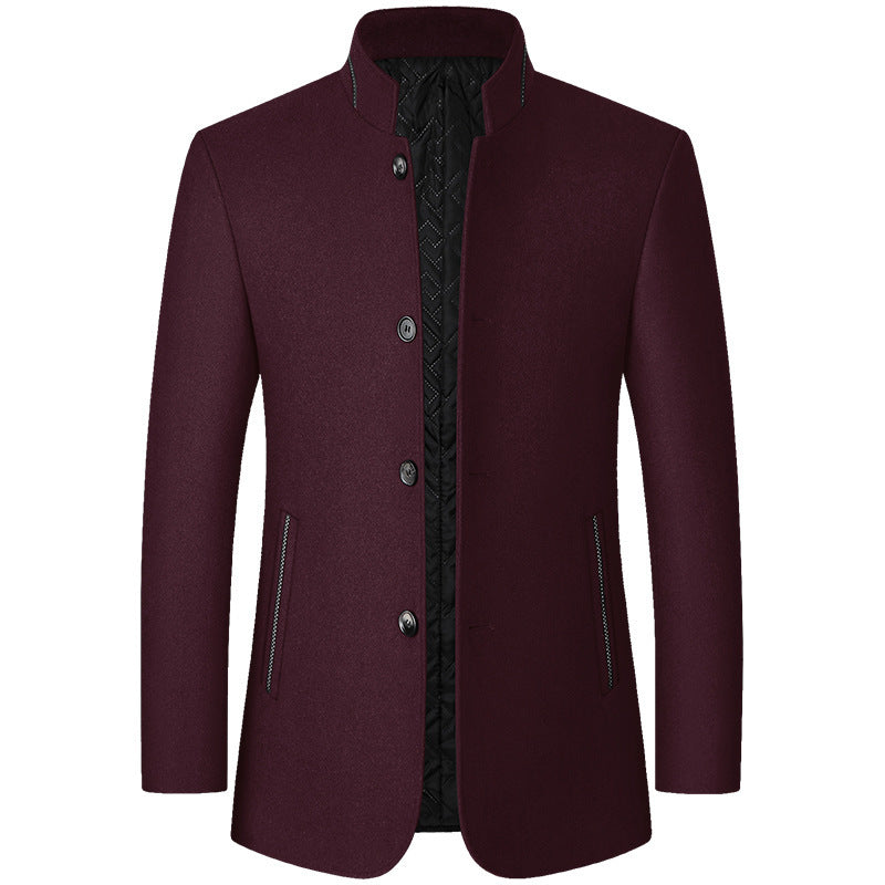 Avice | Women's Fit-and-Flare Quilted Polished Coat — Burgundy