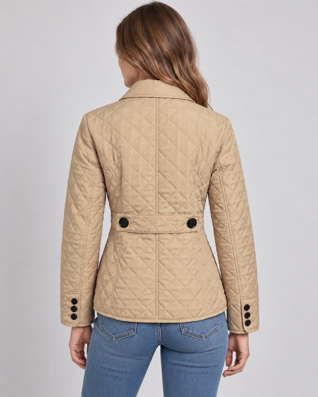 Azelynn | Women's Quilted Button-Up Jacket Lightweight Transitional Wear — 2