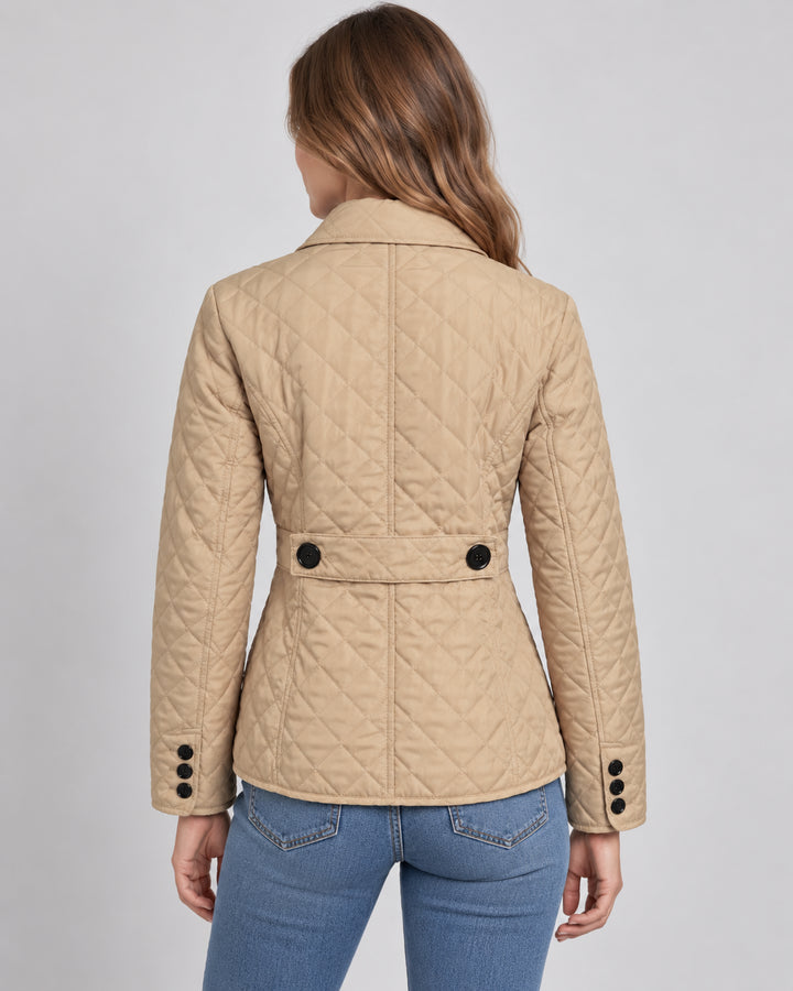 Azelynn | Women's Quilted Button-Up Jacket Lightweight Transitional Wear — 2