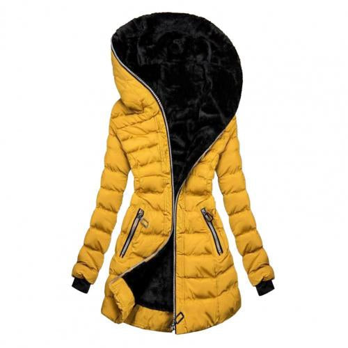 Aztrid | Women's Full Length Coat – Weather Resistant Longline Outerwear — Yellow