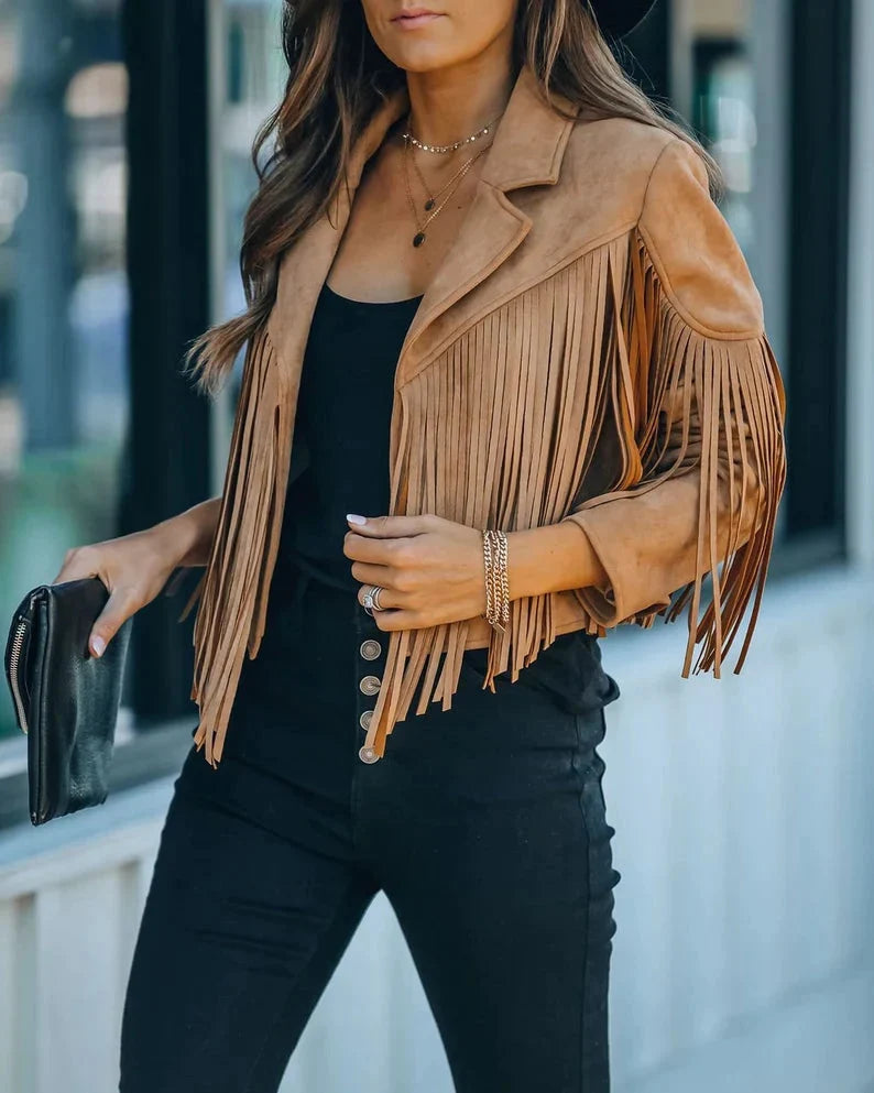 Belia | Women's Fringe Jacket — 2