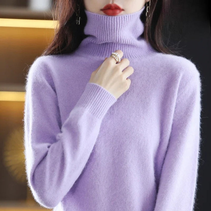 Bella | Women's Cozy Cashmere Turtleneck Sweater for Warmth and Comfort — Lavendelblauw Hemel