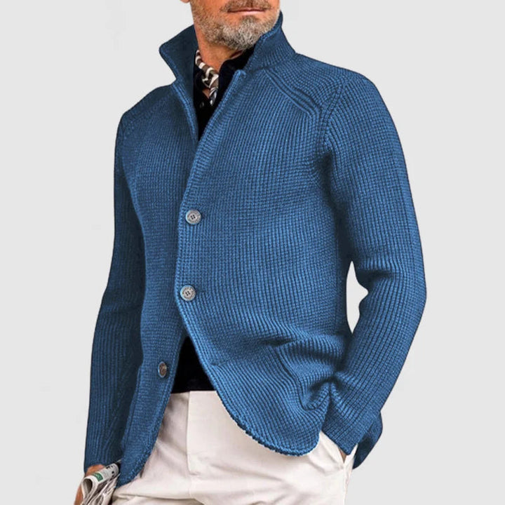 Bellarie | Women's Cozy Knit Button Cardigan — Blue