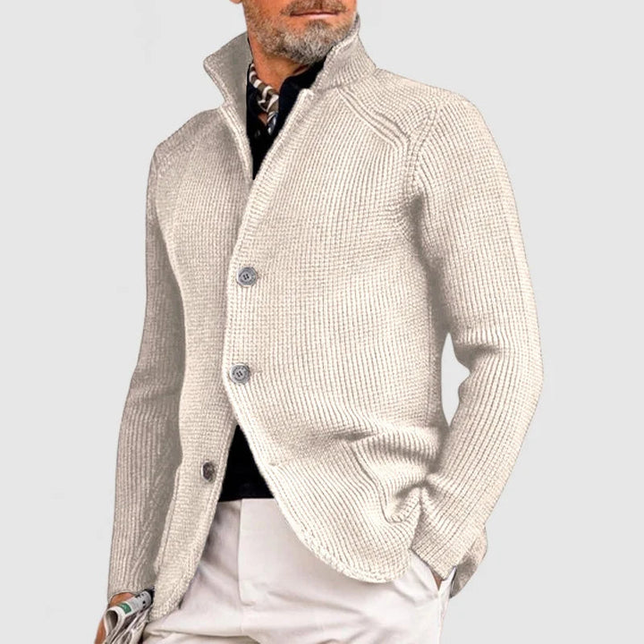 Bellarie | Women's Cozy Knit Button Cardigan — White