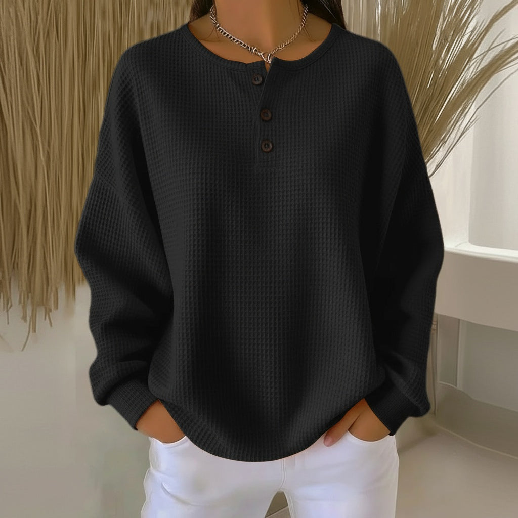 Belmora | Women's Knit Cozy Sweatshirt — Black