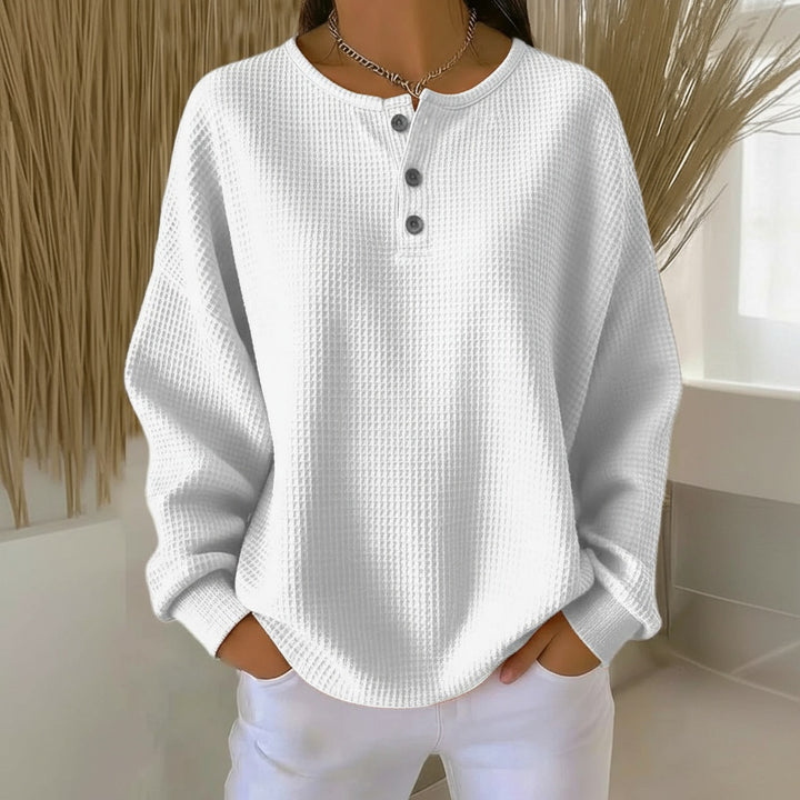 Belmora | Women's Knit Cozy Sweatshirt — White
