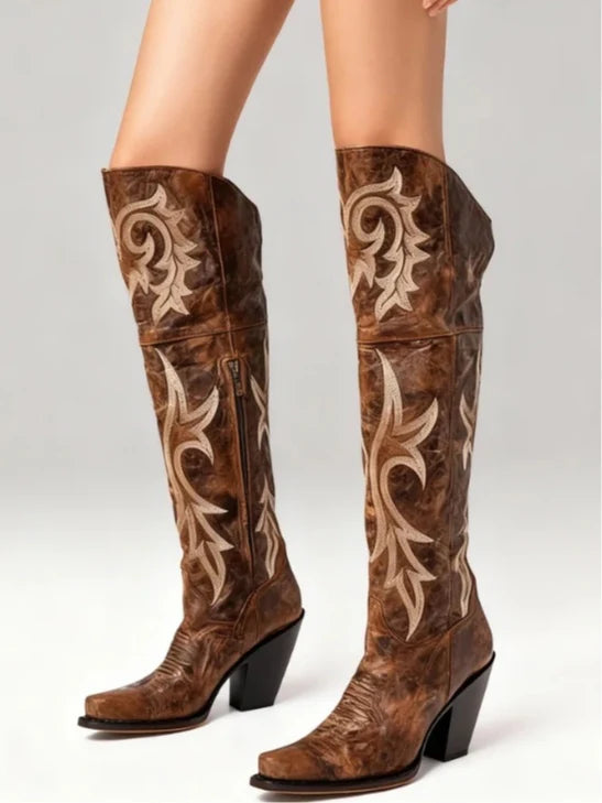 Belva | Women's Brown Boots — 1