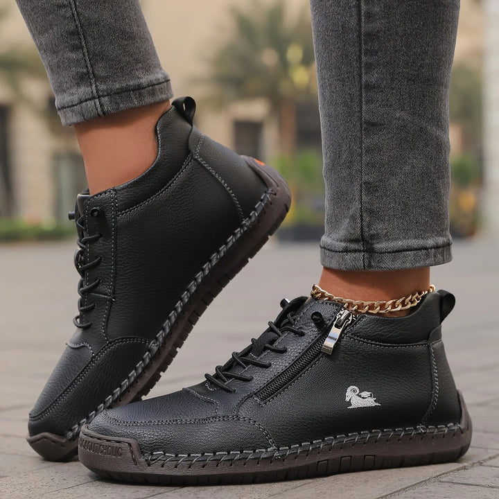 Bethany | Women's Zip-Up Ankle Boots — Black