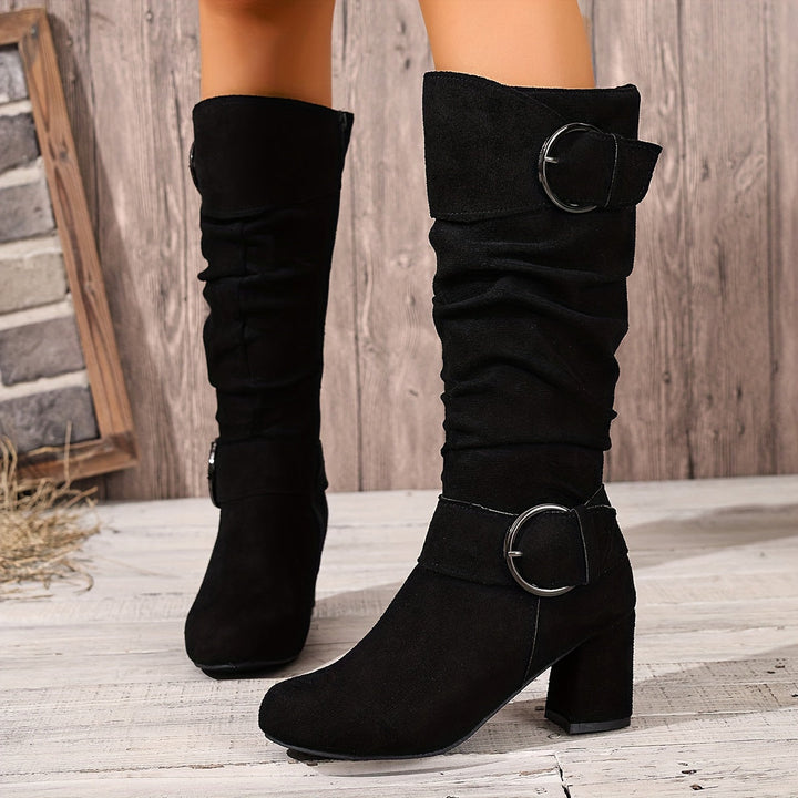 Zora Slouchy Block Heel Boots for Women — photo 2
