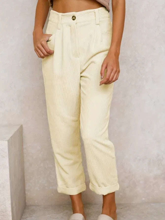 Bex | Women's Tailored Wide Leg Pants — Off-White